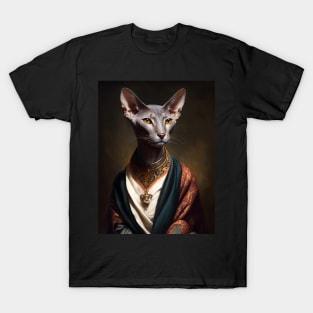 Royal Portrait of an Oriental Shorthair Cat T-Shirt